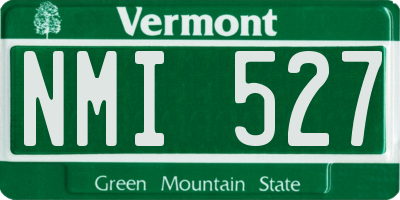 VT license plate NMI527