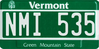 VT license plate NMI535
