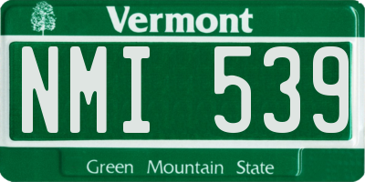 VT license plate NMI539