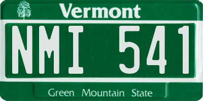 VT license plate NMI541