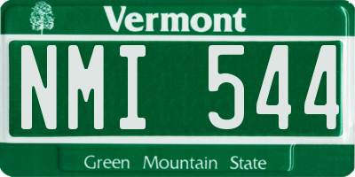 VT license plate NMI544