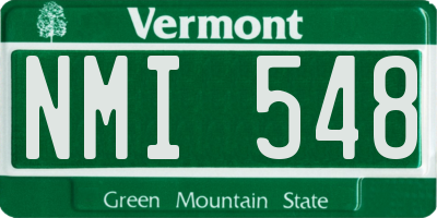 VT license plate NMI548
