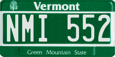 VT license plate NMI552