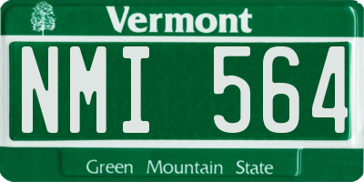 VT license plate NMI564