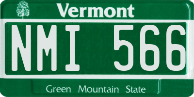 VT license plate NMI566