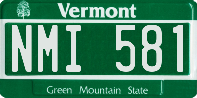 VT license plate NMI581