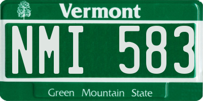 VT license plate NMI583