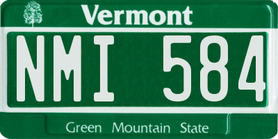 VT license plate NMI584
