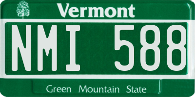 VT license plate NMI588