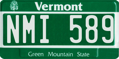 VT license plate NMI589