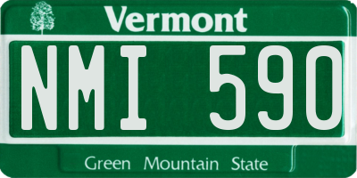 VT license plate NMI590