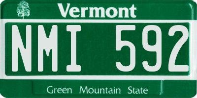 VT license plate NMI592
