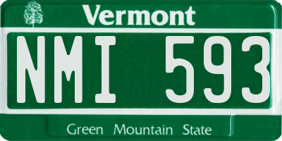 VT license plate NMI593