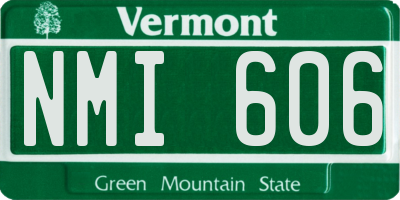 VT license plate NMI606