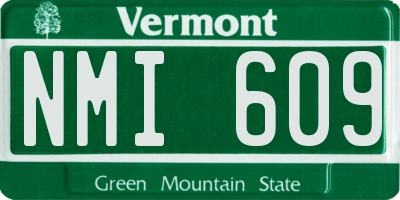 VT license plate NMI609