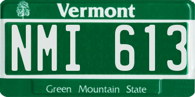 VT license plate NMI613