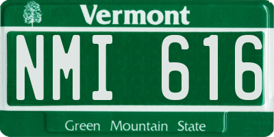 VT license plate NMI616