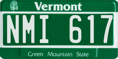 VT license plate NMI617