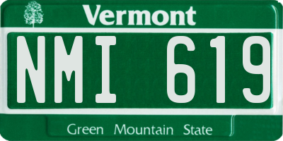 VT license plate NMI619