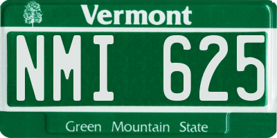 VT license plate NMI625