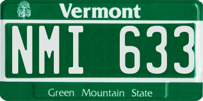 VT license plate NMI633