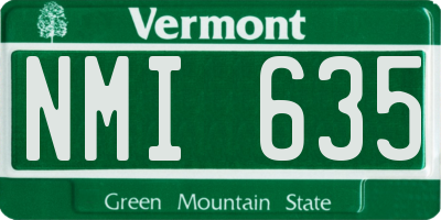VT license plate NMI635