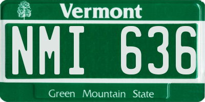 VT license plate NMI636