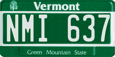 VT license plate NMI637
