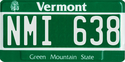 VT license plate NMI638