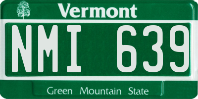 VT license plate NMI639