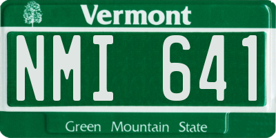 VT license plate NMI641