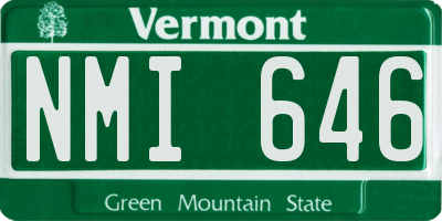 VT license plate NMI646