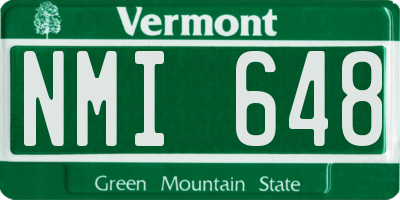 VT license plate NMI648