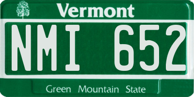 VT license plate NMI652