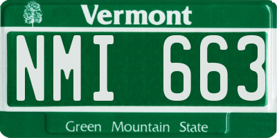 VT license plate NMI663