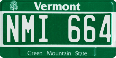 VT license plate NMI664