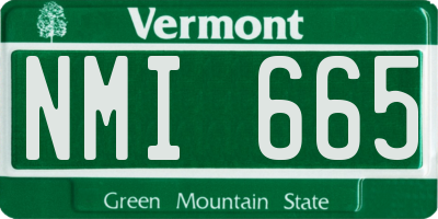 VT license plate NMI665