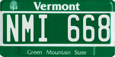 VT license plate NMI668