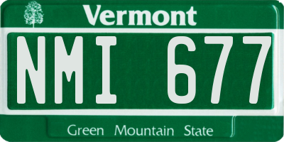 VT license plate NMI677
