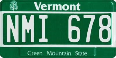 VT license plate NMI678