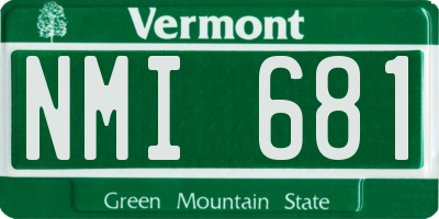 VT license plate NMI681