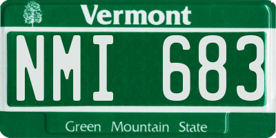 VT license plate NMI683