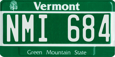 VT license plate NMI684