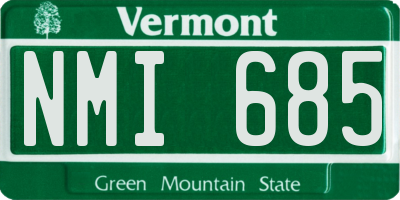 VT license plate NMI685