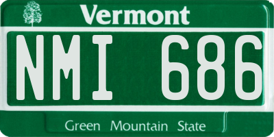 VT license plate NMI686