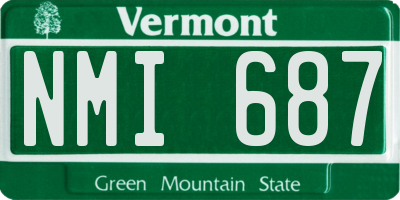 VT license plate NMI687