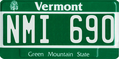 VT license plate NMI690