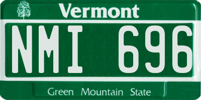 VT license plate NMI696