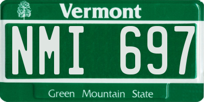 VT license plate NMI697