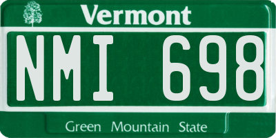 VT license plate NMI698